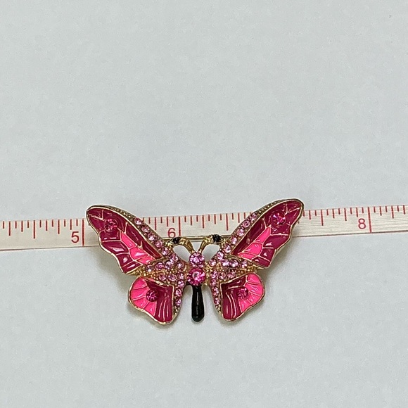 Pink Butterfly Brooch - Picture 5 of 5